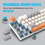 HXSJ V500 Mechanical Wired Keyboard 63 Keys Gaming Keyboard with Backlight Effect