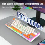 HXSJ V500 Mechanical Wired Keyboard 63 Keys Gaming Keyboard with Backlight Effect