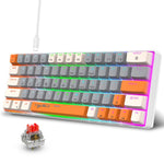 HXSJ V500 Mechanical Wired Keyboard 63 Keys Gaming Keyboard with Backlight Effect