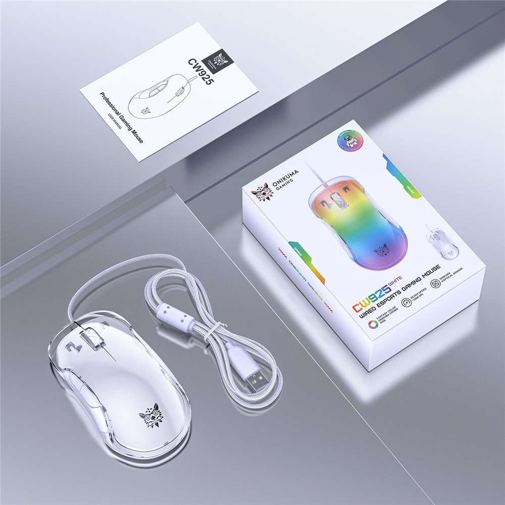 ONIKUMA CW925 USB Wired Gaming Mouse RGB Light Computer Laptop Mice