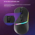 Y-FRUITFUL M96 2.4G+Bluetooth+Type-C Cable Tri-Mode Mouse 6 DPI RGB Gaming Mouse (PAW3212 Chip)