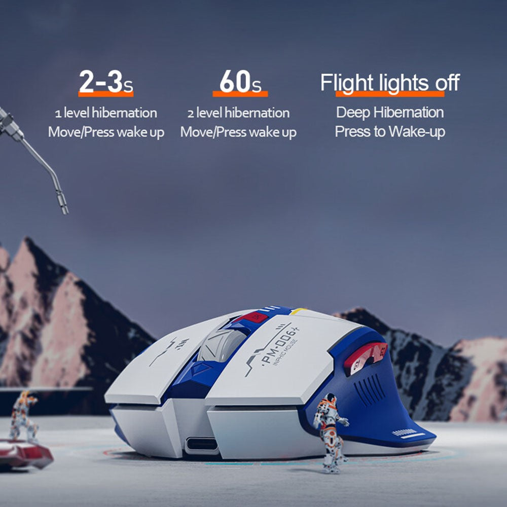 INPHIC F9 Mecha Version Rechargeable 2.4G Wireless Gaming Working Mouse Computer Laptop Mice