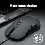 INPHIC PB1 USB Wired Business Office Gaming Mouse Silent Macro Programming Computer Laptop Mice