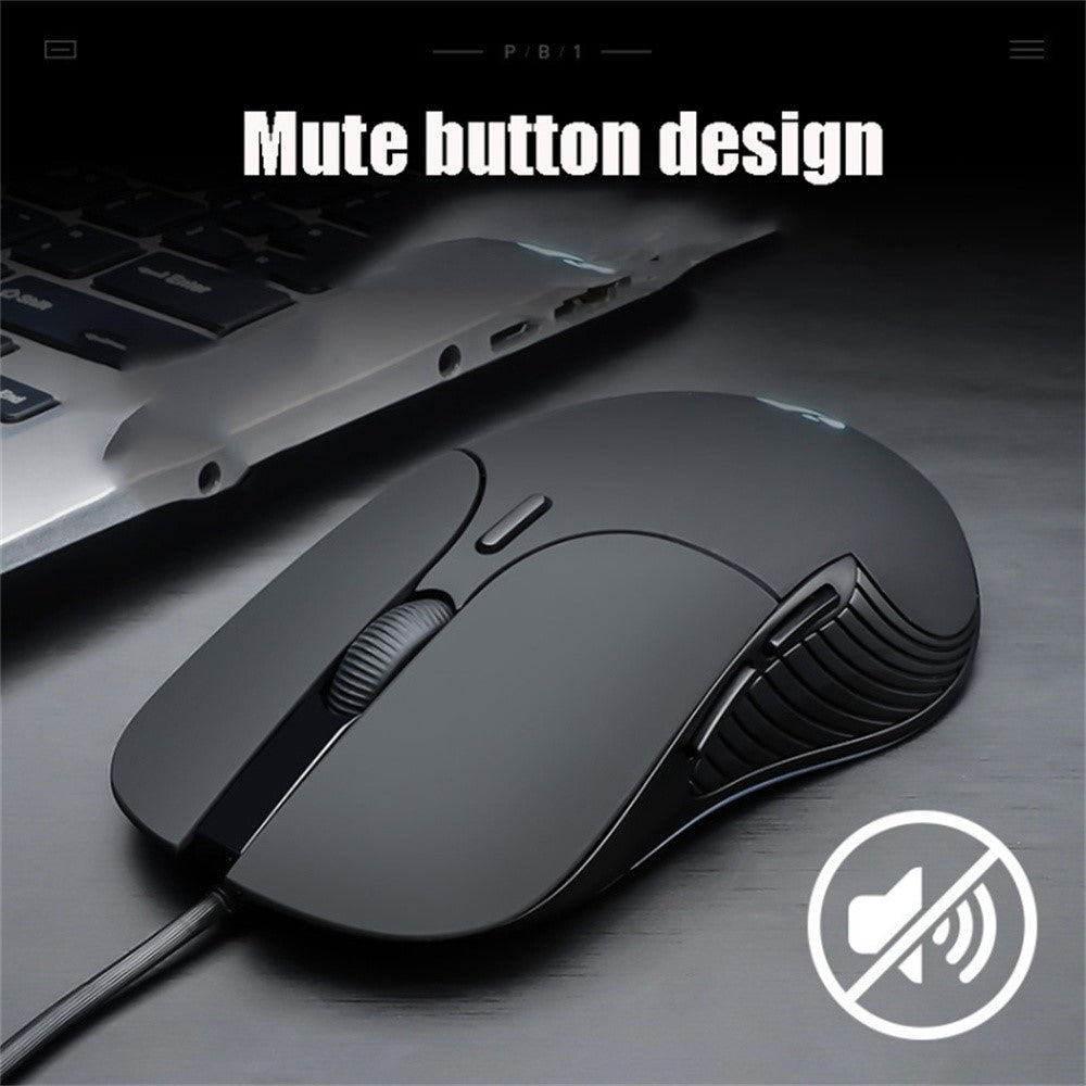 INPHIC PB1 USB Wired Business Office Gaming Mouse Silent Macro Programming Computer Laptop Mice