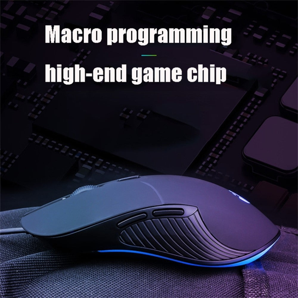 INPHIC PB1 USB Wired Business Office Gaming Mouse Silent Macro Programming Computer Laptop Mice
