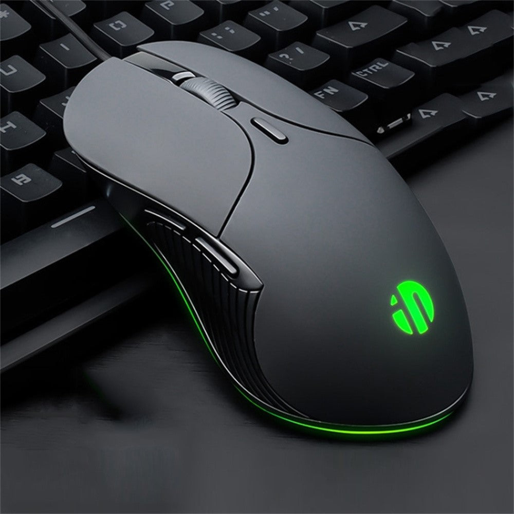 INPHIC PB1 USB Wired Business Office Gaming Mouse Silent Macro Programming Computer Laptop Mice