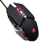 INPHIC PW2 USB Kablet Gaming Mus Farverigt Lys Makroprogrammering Computer Bærbar Mus