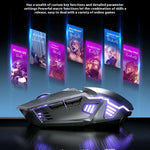 INPHIC PW2 USB Kablet Gaming Mus Farverigt Lys Makroprogrammering Computer Bærbar Mus