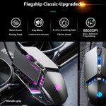 INPHIC PW2 USB Kablet Gaming Mus Farverigt Lys Makroprogrammering Computer Bærbar Mus