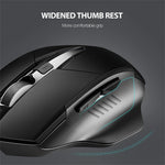INPHIC F1 Wireless Mouse 1600DPI 6 Keys Type-C Rechargeable Mute Gaming Mouse for Home Office