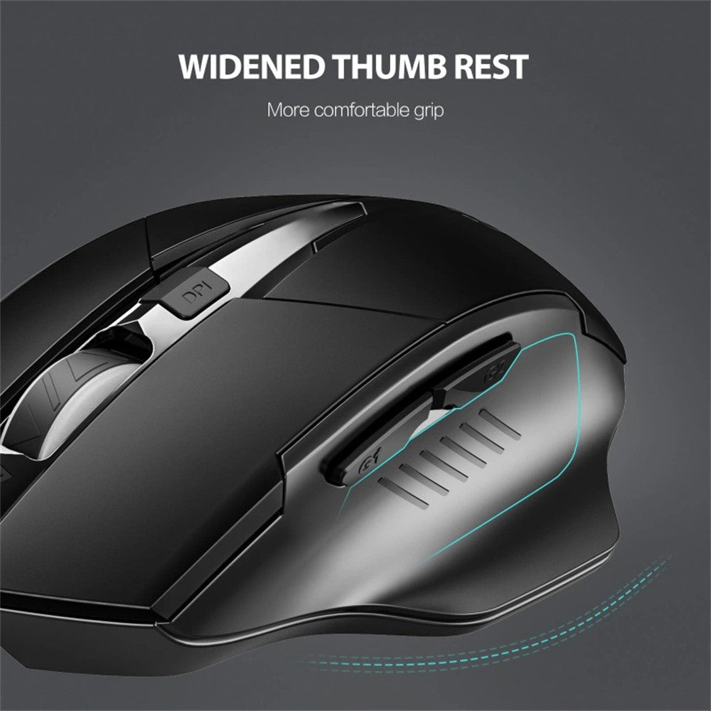 INPHIC F1 Wireless Mouse 1600DPI 6 Keys Type-C Rechargeable Mute Gaming Mouse for Home Office