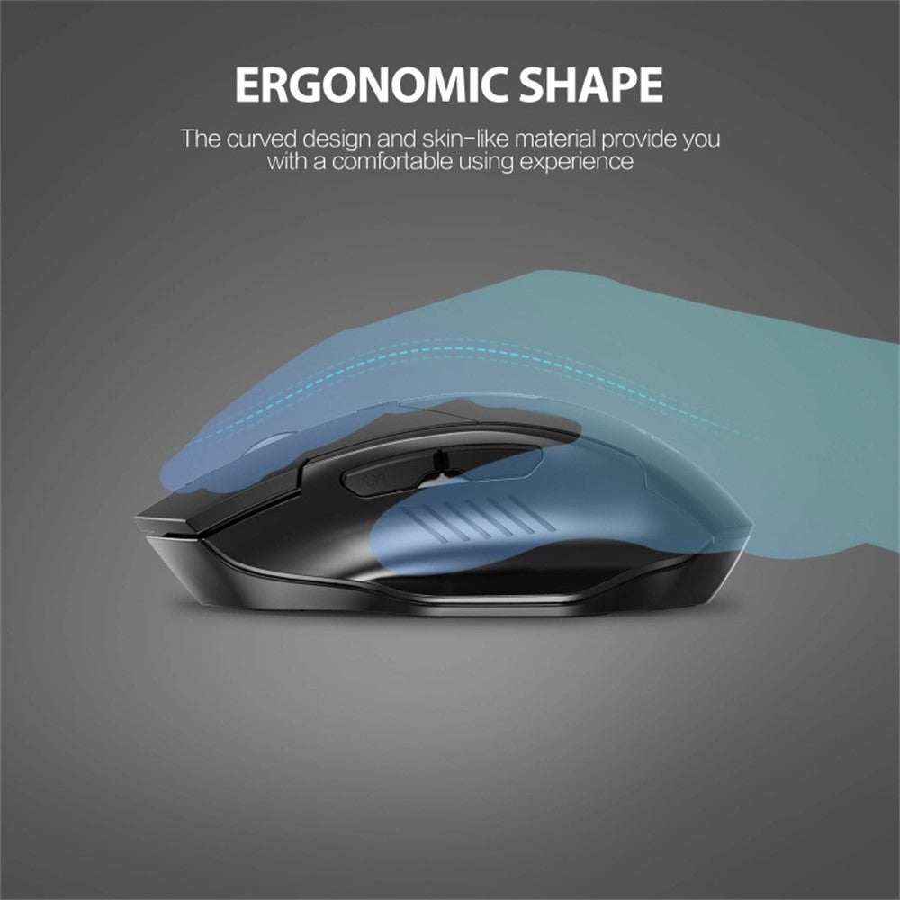 INPHIC F1 Wireless Mouse 1600DPI 6 Keys Type-C Rechargeable Mute Gaming Mouse for Home Office