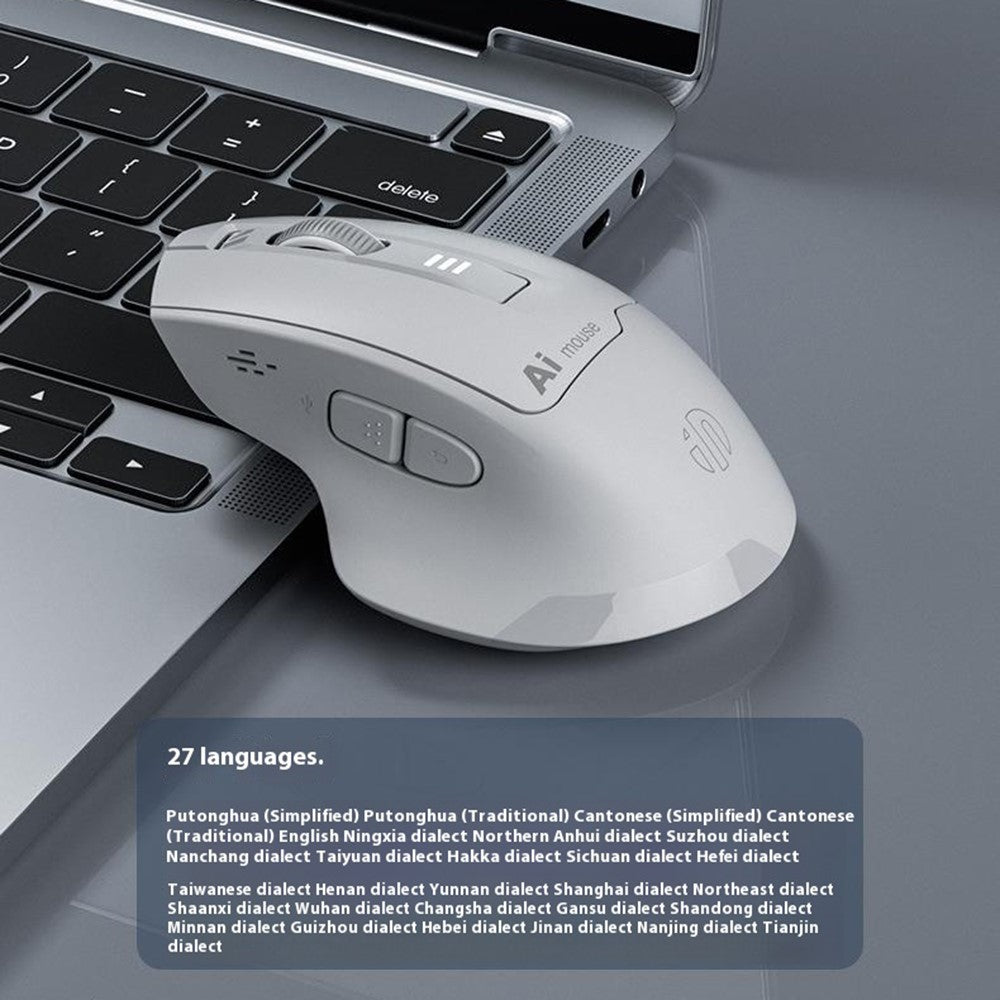 INPHIC S6 AI Smart Voice Mouse Wireless Bluetooth-compatible Mouse 2400DPI Supports Voice-Controlled Typing
