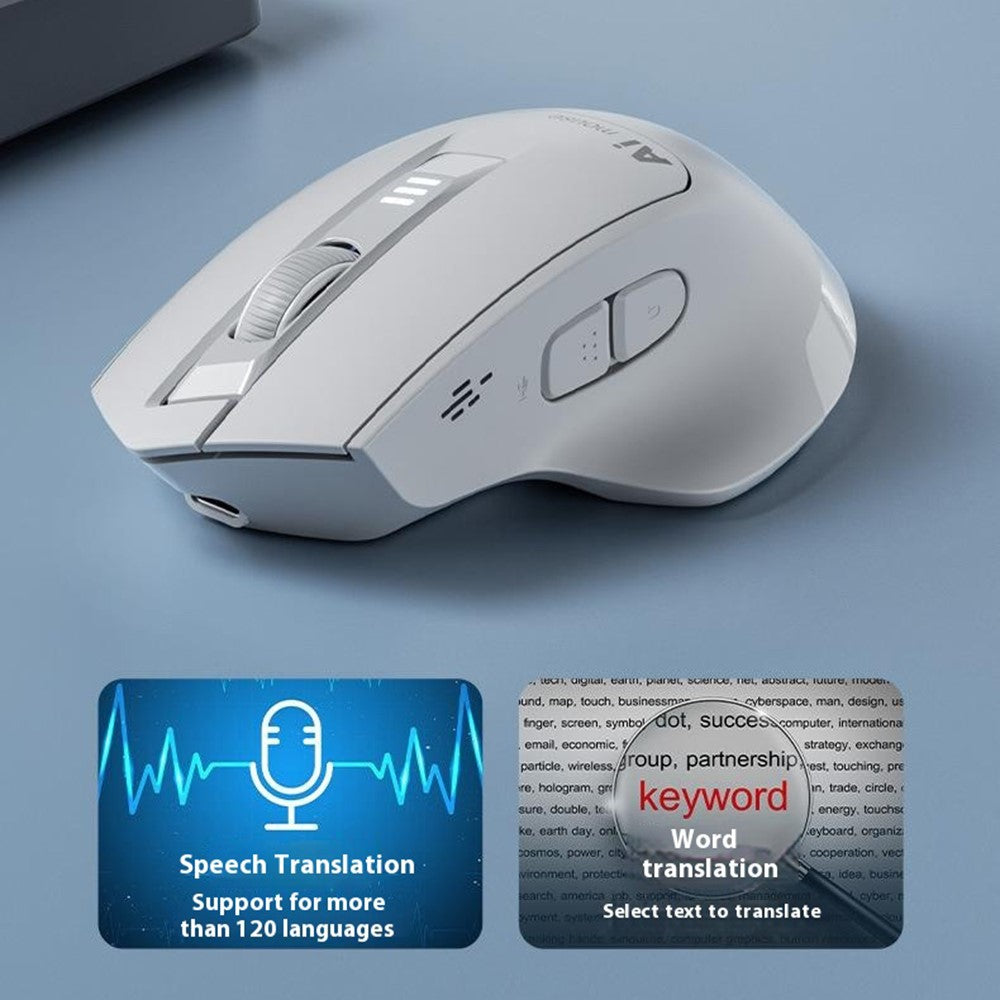 INPHIC S6 AI Smart Voice Mouse Wireless Bluetooth-compatible Mouse 2400DPI Supports Voice-Controlled Typing