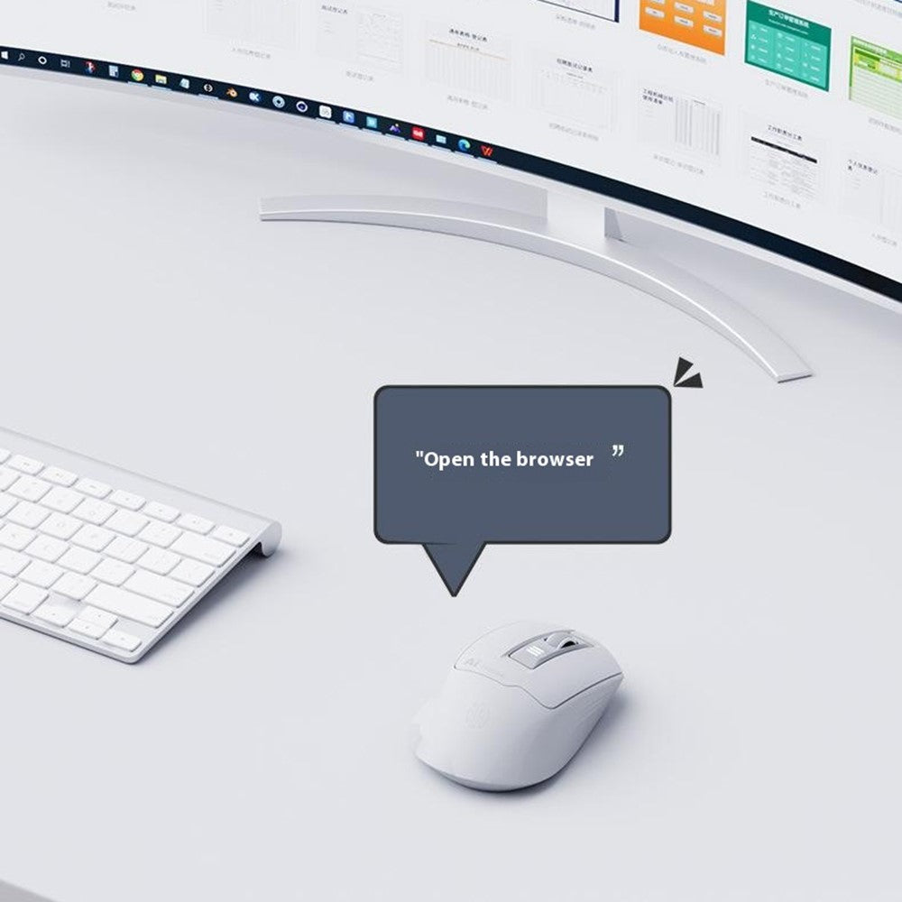 INPHIC S6 AI Smart Voice Mouse Wireless Bluetooth-compatible Mouse 2400DPI Supports Voice-Controlled Typing