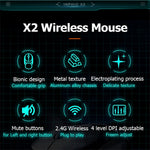 INPHIC X2 3 Modes Mouse Wireless Bluetooth-compatible 4.0  /  5.0 Mouse 2400DPI Rechargeable Mice with Light for Laptop