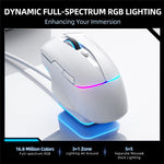MACHENIKE L8 Pro Wired / Bluetooth-compatible / 2.4G Wireless Mouse RGB Light Computer Laptop Mice with Charging Base