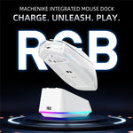 MACHENIKE L8 Pro Wired / Bluetooth-compatible / 2.4G Wireless Mouse RGB Light Computer Laptop Mice with Charging Base