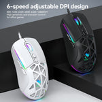 T-WOLF G520 Gaming Mouse RGB Backlit 7 Keys Programmable Mouse with Interchangeable Back Cover