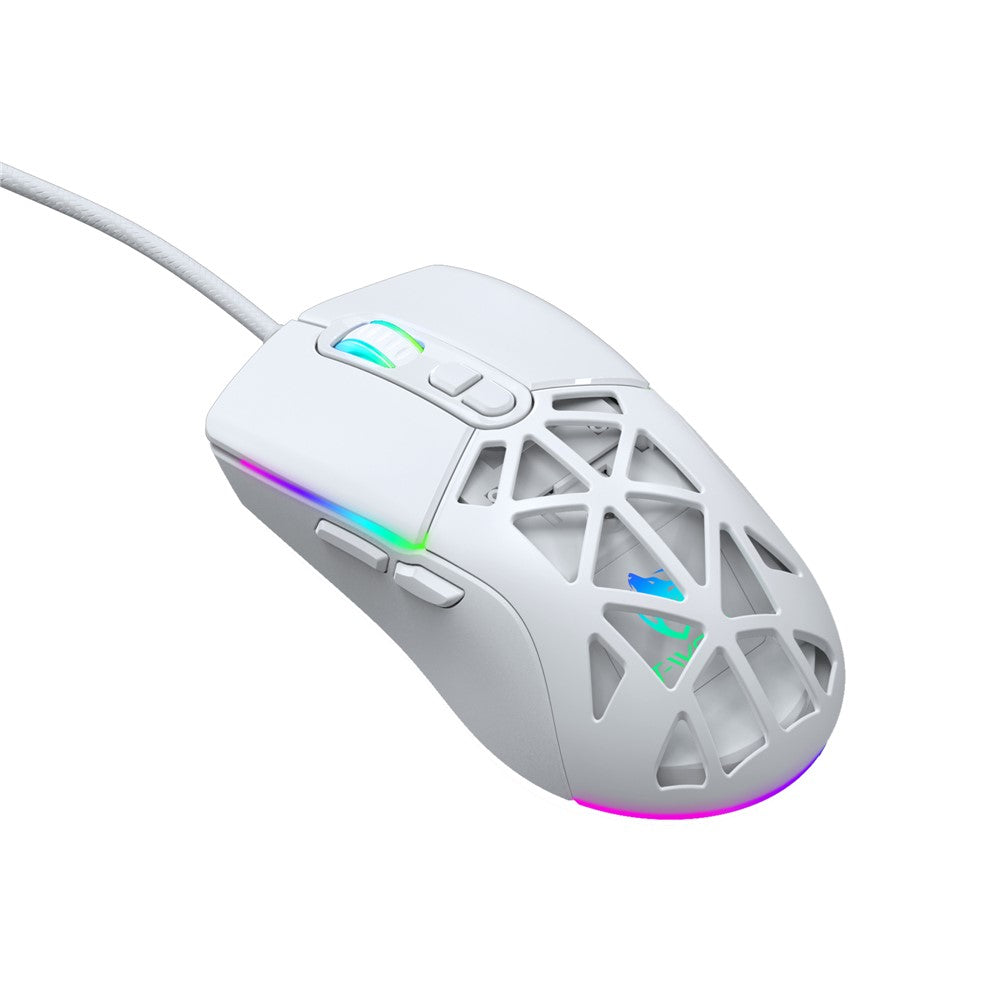 T-WOLF G520 Gaming Mouse RGB Backlit 7 Keys Programmable Mouse with Interchangeable Back Cover