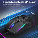 T-WOLF G520 Gaming Mouse RGB Backlit 7 Keys Programmable Mouse with Interchangeable Back Cover