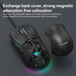 T-WOLF G520 Gaming Mouse RGB Backlit 7 Keys Programmable Mouse with Interchangeable Back Cover