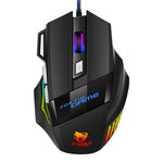 T-WOLF M1 Gaming Mouse Wired Ergonomic Design 7-Color Breathing Light for PC Gaming