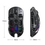 T-WOLF X3 Gaming Mus Trådløs BT Tre-Tilstand Hul Design RGB Baggrundsbelyst Mekanisk Mus Til Esport