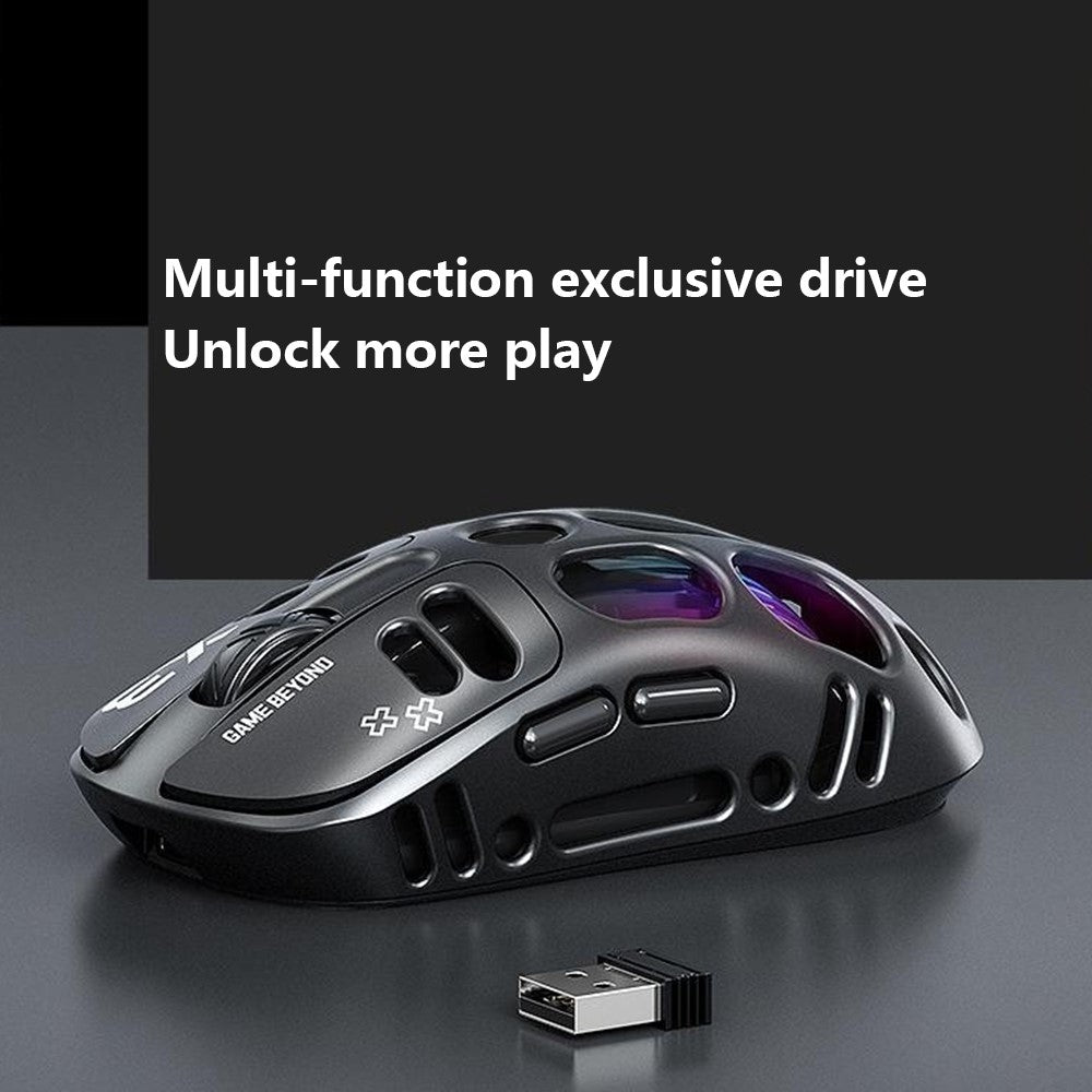 T-WOLF X3 Gaming Mus Trådløs BT Tre-Tilstand Hul Design RGB Baggrundsbelyst Mekanisk Mus Til Esport
