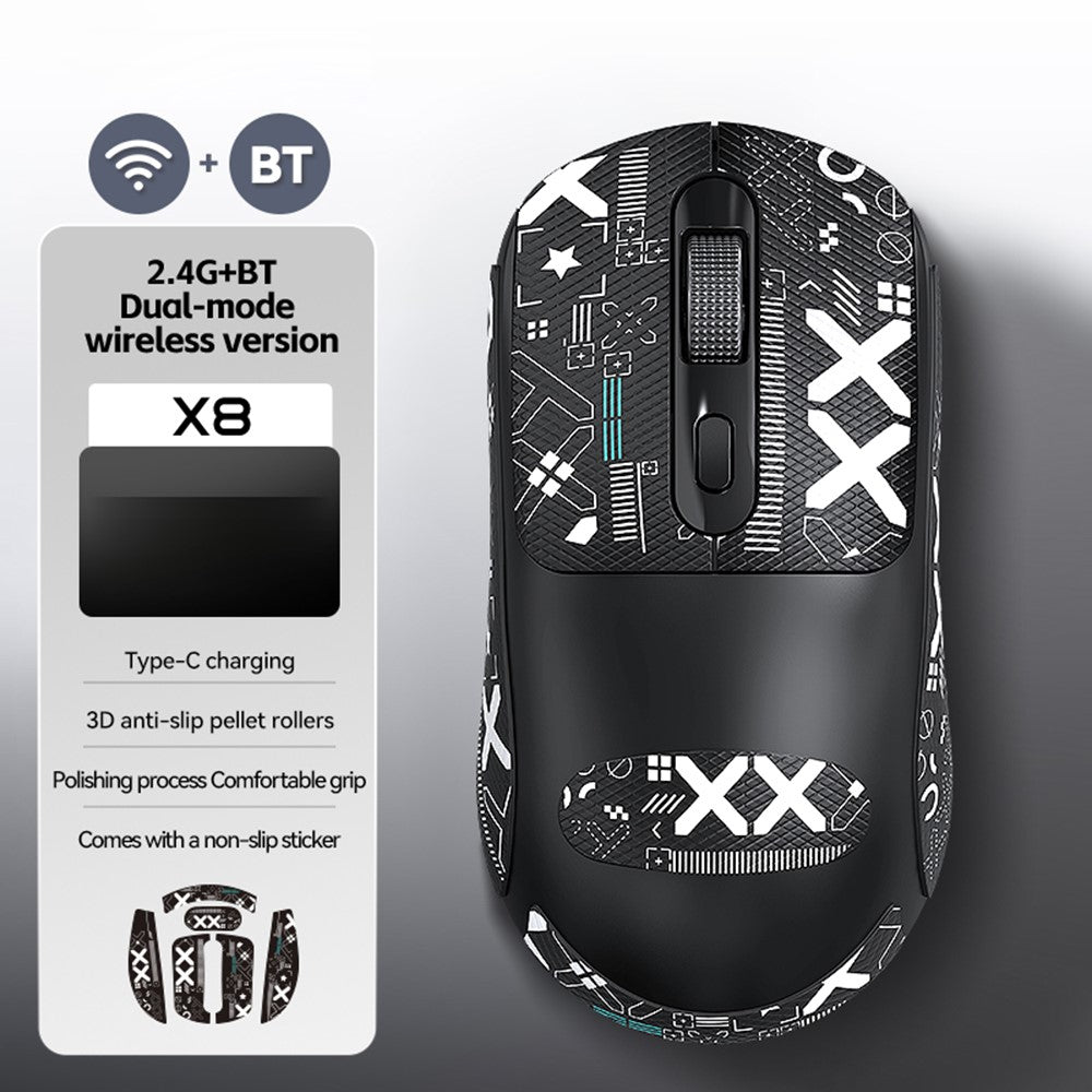 T-WOLF X8 Dual Mode Wireless Mouse with 500mAh Rechargeable Battery Gaming Mouse