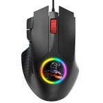 Y-FRUITFUL M89 Kablet USB Gaming Mus 7200 DPI 8 Programmerbare Knapper Mus med RGB Baggrundsbelysning til PC