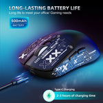 HXSJ T68 2.4G Wireless / Wired / Bluetooth-compatible 3 Modes Gaming Mouse 12000 DPI Ultra Light Rechargeable Mouse
