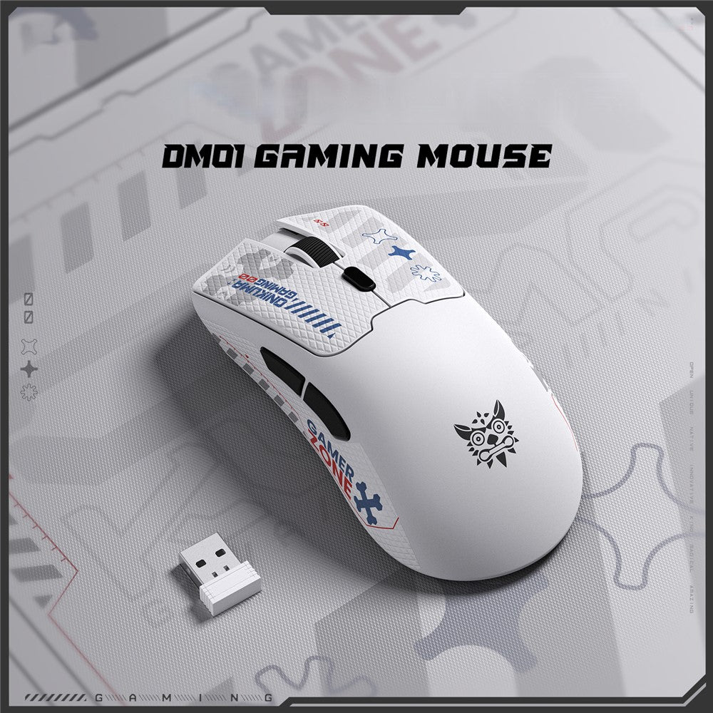 ONIKUMA DM01 Tri-Mode Gaming Mus Trådløs 2.4G Kablet Type-C Bluetooth-kompatibel Mus med 6 DPI-niveauer