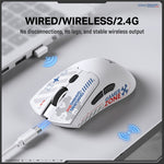 ONIKUMA DM01 Tri-Mode Gaming Mus Trådløs 2.4G Kablet Type-C Bluetooth-kompatibel Mus med 6 DPI-niveauer