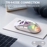 ONIKUMA CW930 Tri-Mode Gaming Mouse 2.4G Bluetooth-Compatible Wired RGB Light 3600DPI Mouse
