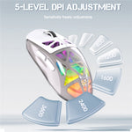 ONIKUMA CW930 Tri-Mode Gaming Mouse 2.4G Bluetooth-Compatible Wired RGB Light 3600DPI Mouse