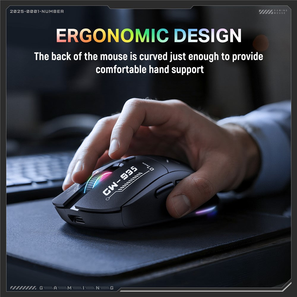 ONIKUMA CW935 Three Mode Gaming Mouse RGB 12800 DPI Bluetooth-compatible Wireless 2.4G Mouse