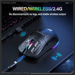 ONIKUMA CW935 Three Mode Gaming Mouse RGB 12800 DPI Bluetooth-compatible Wireless 2.4G Mouse