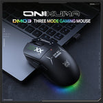 ONIKUMA DM03 Gaming Mouse Wireless 2.4G Bluetooth-compatible Wired 3-Mode 12000DPI Rechargeable Mice for PC Gaming Office