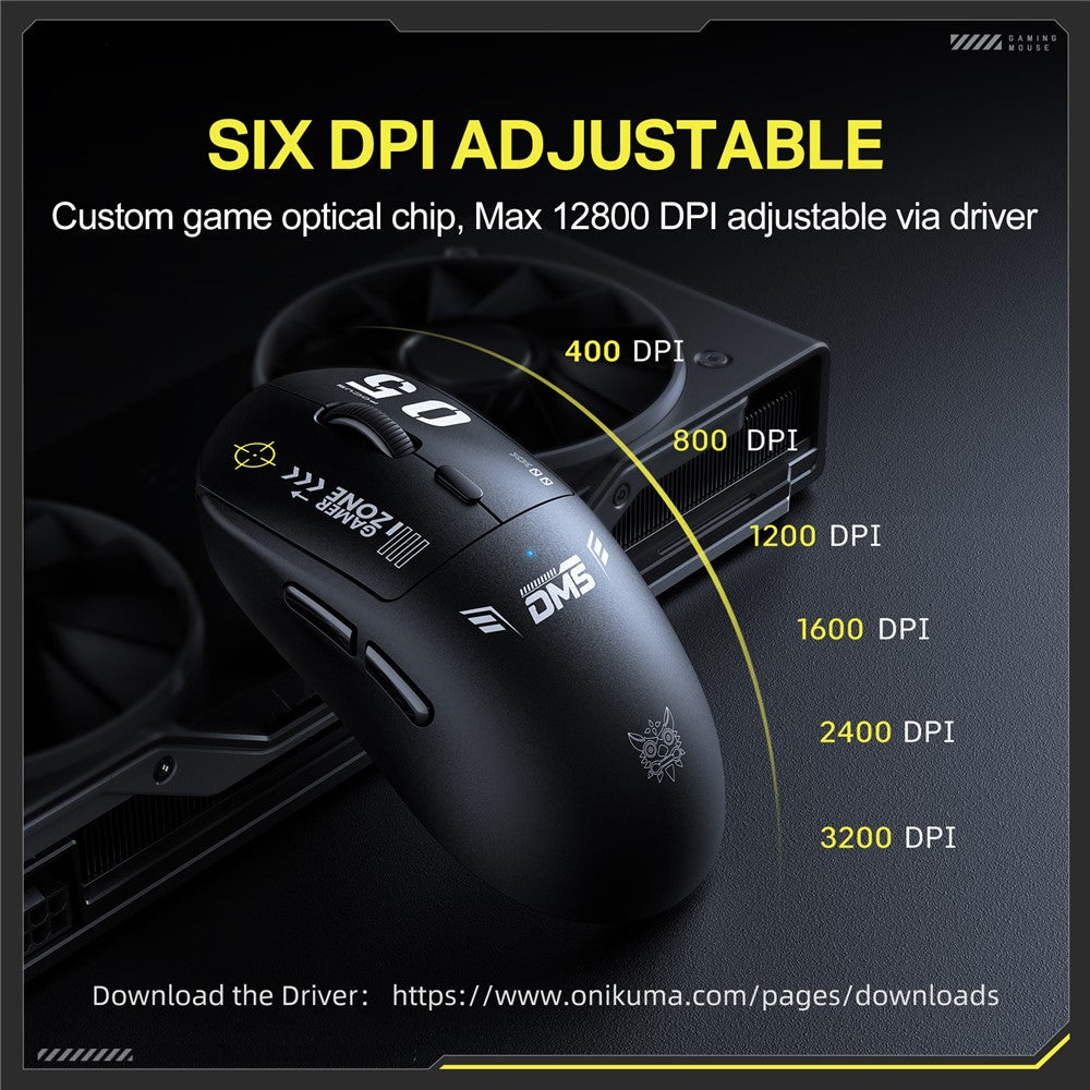 ONIKUMA DM05 Tri-Mode Gaming Mouse Bluetooth-compatible 2.4G Wireless Wired Ergonomic PC Mice