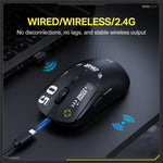 ONIKUMA DM05 Tri-Mode Gaming Mouse Bluetooth-compatible 2.4G Wireless Wired Ergonomic PC Mice