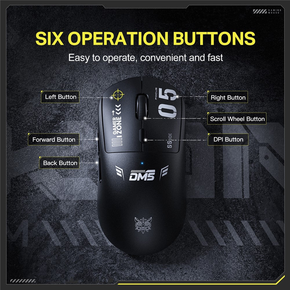 ONIKUMA DM05 Tri-Mode Gaming Mouse Bluetooth-compatible 2.4G Wireless Wired Ergonomic PC Mice