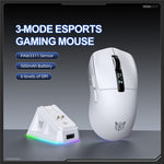 ONIKUMA DM07 2.4G Wireless Gaming Mouse 3-Mode Wired Bluetooth-compatible PC Mice with Magnetic Charging Base
