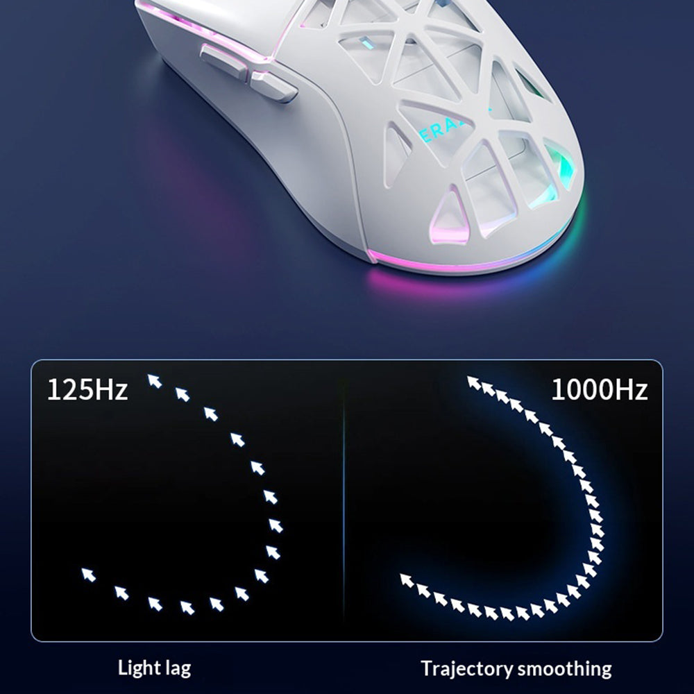 ERAZER G303 Pro let RGB-gamingmus med 7 knapper, 12800 DPI, ergonomisk kablet mus til kontorbrug (investeret af Lenovo)