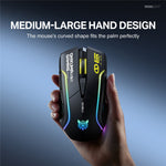 ONIKUMA DM06 Gaming Mus 3-Mode Trådløs Bluetooth-kompatibel 2.4G Kablet 12800 DPI RGB PC Mus
