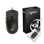 HXSJ X1 RGB Gamingmus med 8 programmerbare taster 7200 DPI kablet mus til gaming og kontorbrug