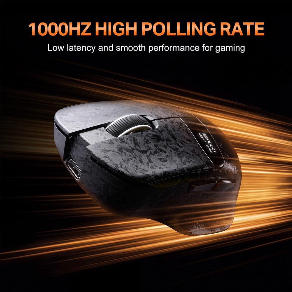 ONIKUMA DM08 Trådløs Tri-Mode Gaming Mus 2.4G Bluetooth-kompatibel Type-C OLED-skærm med RGB-opladerbase