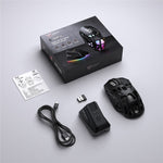 ONIKUMA DM09 Tri-Mode Wireless Gaming Mouse Hollow Design with RGB Magnetic Charging Base