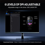 ONIKUMA DM09 Tri-Mode Wireless Gaming Mouse Hollow Design with RGB Magnetic Charging Base