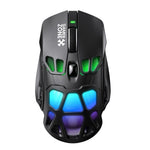 ONIKUMA DM09 Tri-Mode Wireless Gaming Mouse Hollow Design with RGB Magnetic Charging Base